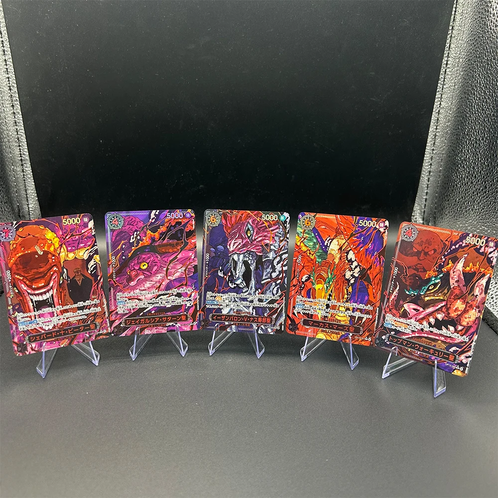 5 قطعة/المجموعة أنيمي OPCG جمع بطاقة سانت شيبرد جو بيتر OP13-084 Alt الفن الأحمر تحمل على إرادته OP13-091 OP13-080 الهدايا لعبة