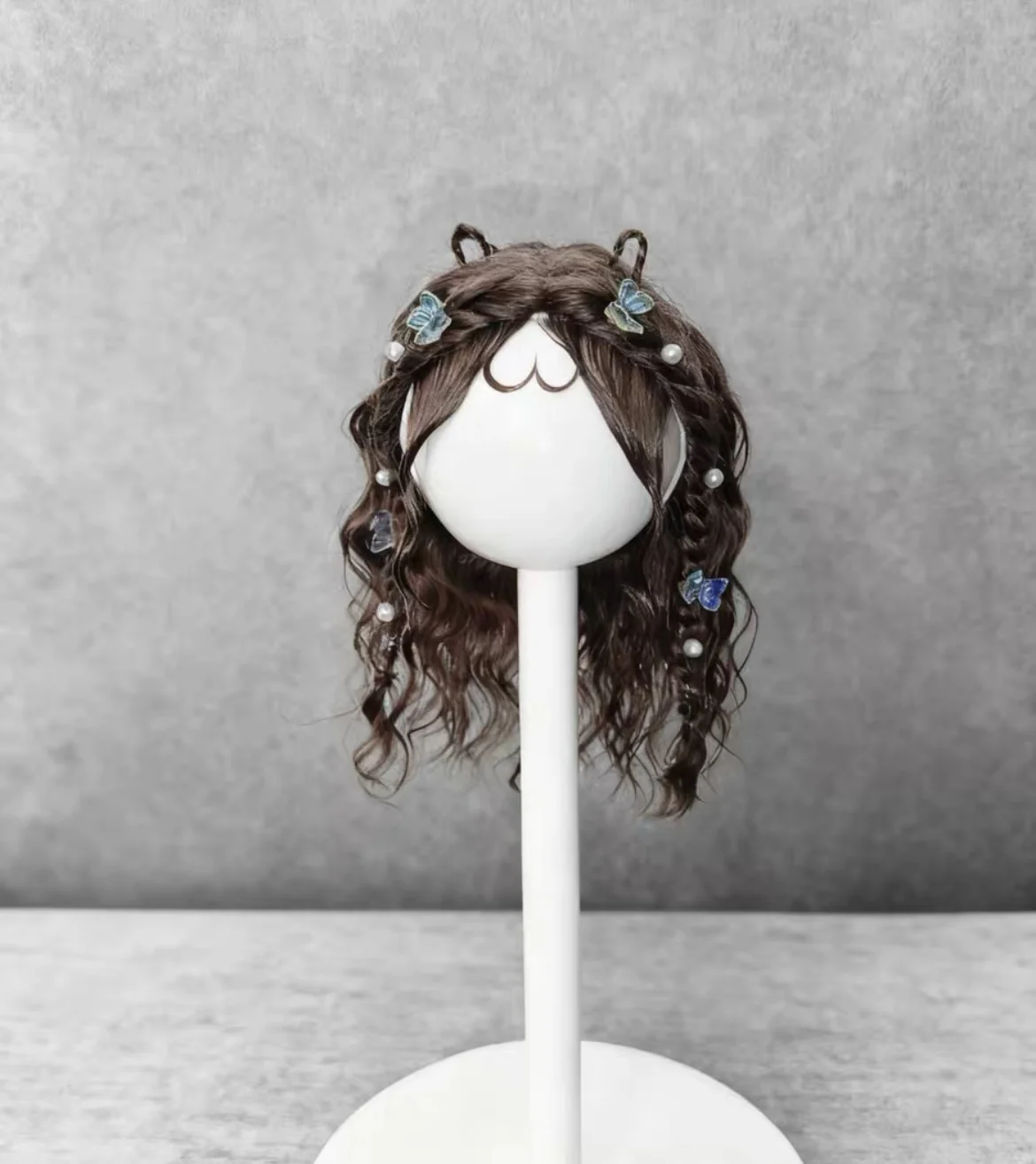 Haar voor pop ob11 pop pruik 14 cm, speelgoed pop accessoires, schoonheid 1/8 BJD pop haar gratis verzending