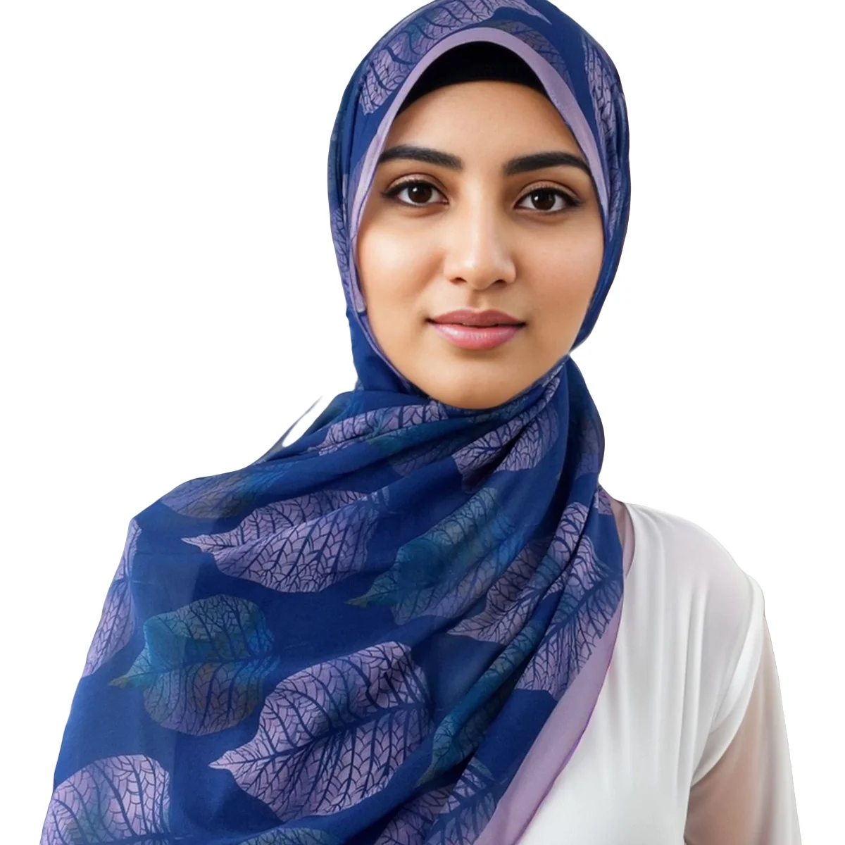 Hijab en Mousseline de Soie Imprimé Floral pour Femme, Châle Musulman, Écharpe de Haute Qualité, Impression Numérique, Doux, 1 Pièce