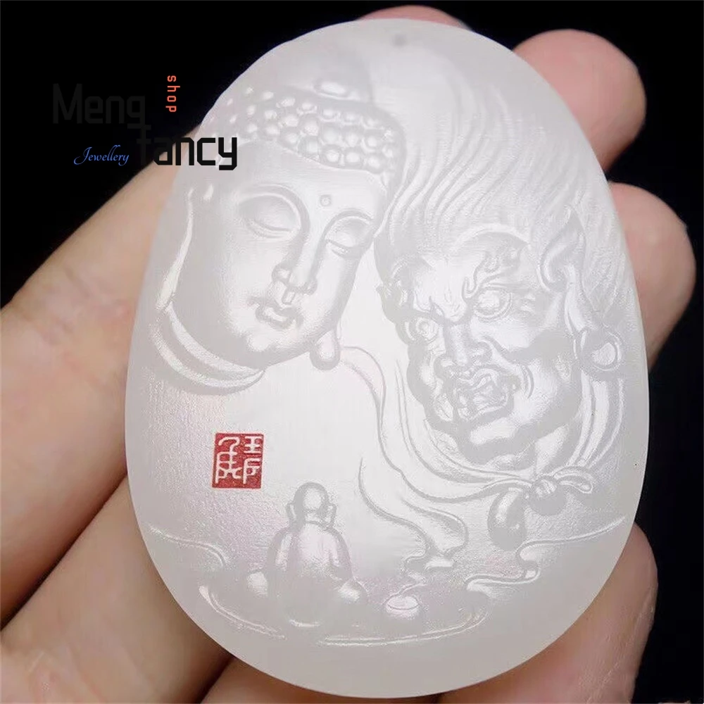 

Natural White Jade, A Good Thought In An Instant, Men's And Women's Pendant, Jade Pendant Best Selling Fashion Jewelry Elegant