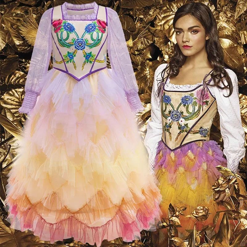 MN1 Movie Hunger Game Cosplay Costume for Girls Lucy Gray Baird Carnival Halloween Prom Disguise Outfits Evening Party Girl 9*Jy