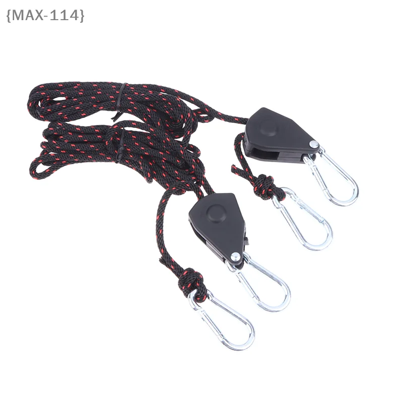 【MAX-114】2/1Pcs Camping Tent Adjustable Rope Fastener-Fixed Buckle Pulley Tensioner Ratchet Hanger for Awning Wind Rope Lifting