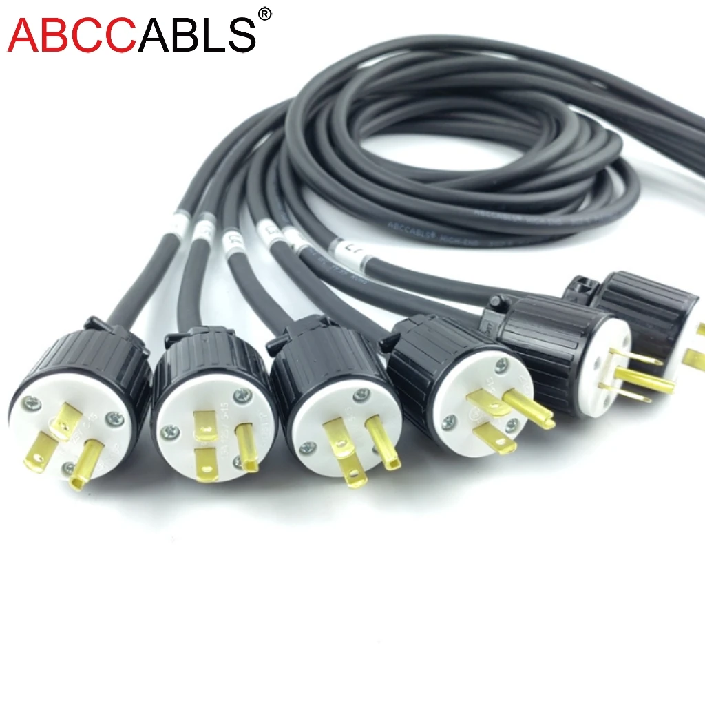 

ABCCABLS 19 Core Pigtail Cable with 19-Pin Female Connector to 6 (15A 220V NEMA 5-15P Male Plug) Tails 3-Core 2.5mm