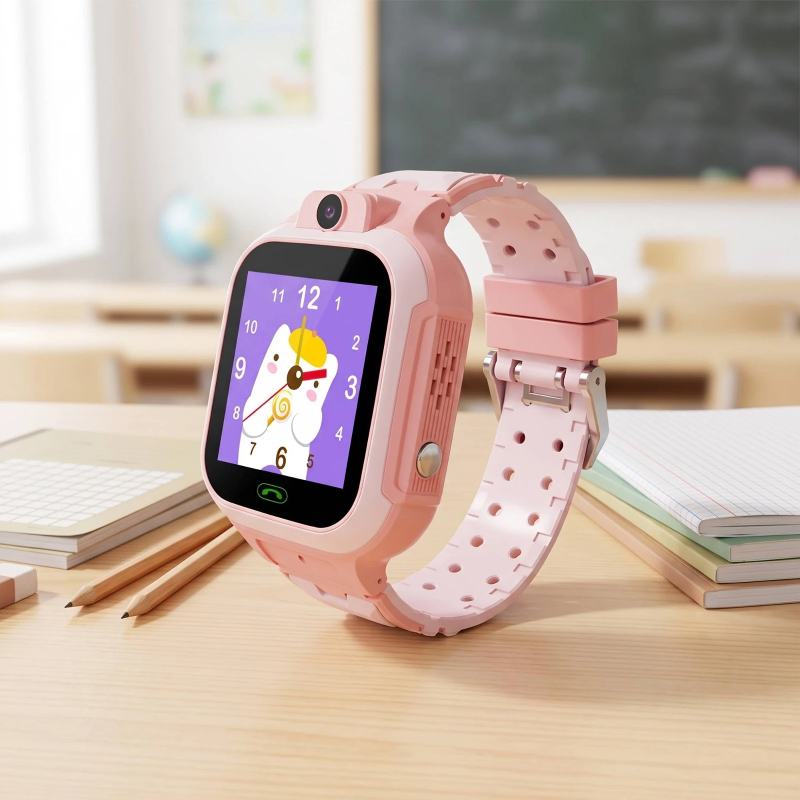 Smartwatch with Camera SOS Phone Watch Touchscreen Smart Watch Compact Wrist Telephone Digital for Children, School