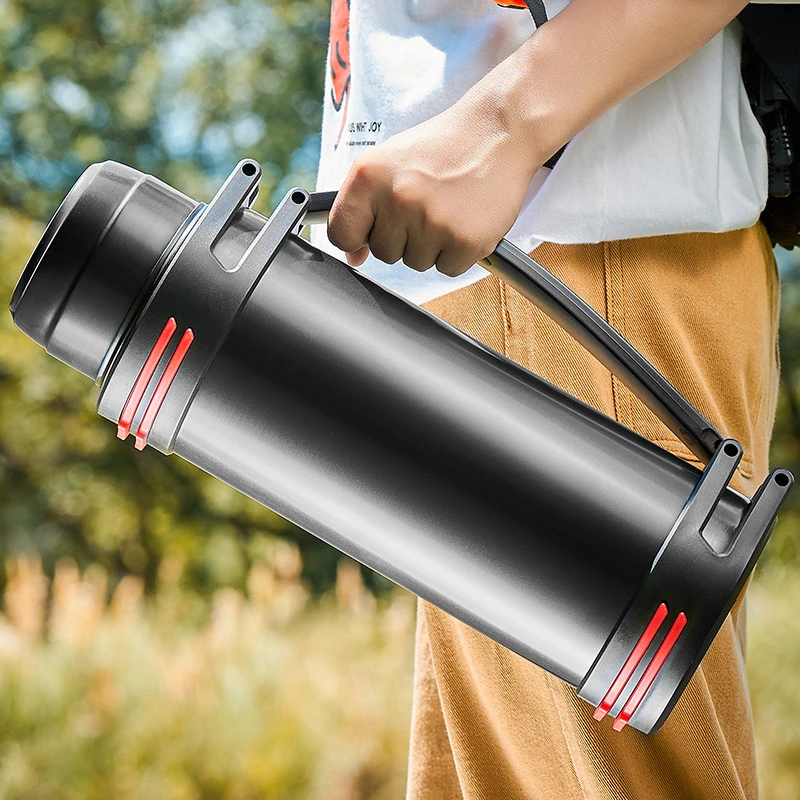 زجاجة ترمس من الفولاذ المقاوم للصدأ ، قارورة مفرغة ، سعة كبيرة ، كوب ماء معزول ، السفر في الهواء الطلق ، الحفاظ على الدفء #6