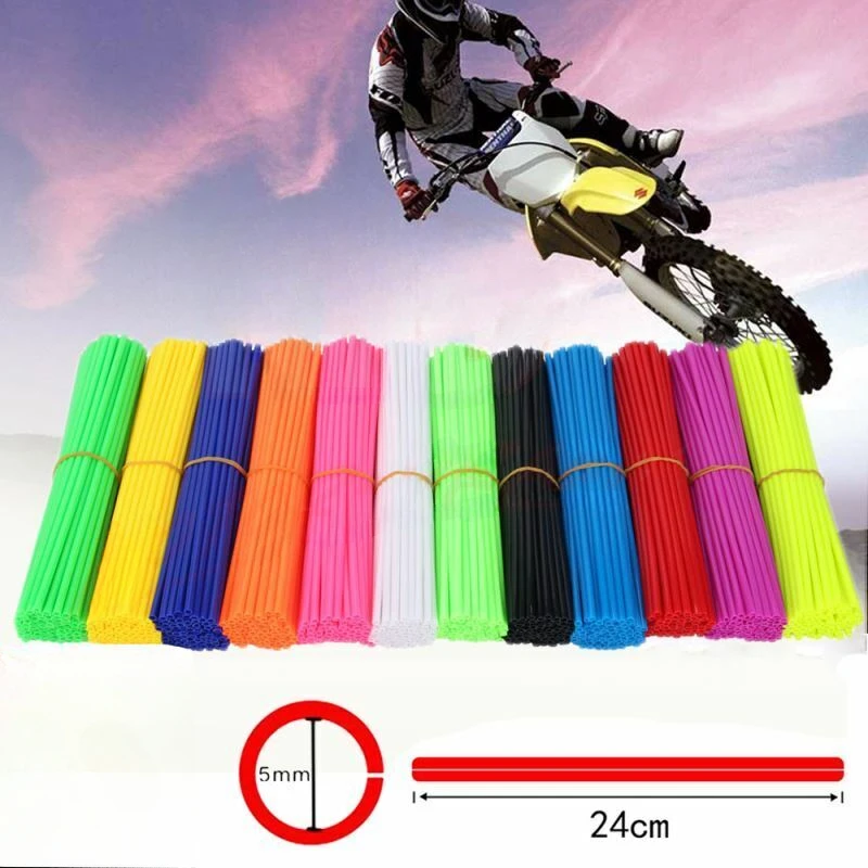 

72Pcs Enduro Motocross Accessories Wheel Spoked Protector Motorcycle Tuning for KTM Honda Yamaha Suzuki Universal Cool Dirt Bike