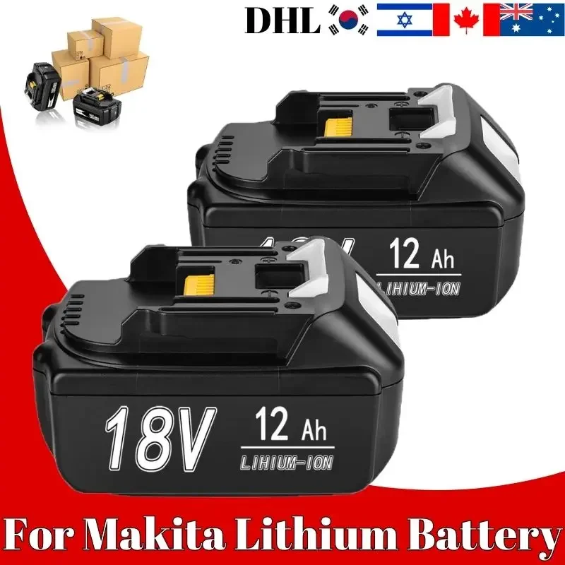 

For Makita Rechargeable Power Tool Battery Replaceable LED Lithium-ion, 12.0 Ah 18V LXT BL1860B BL1860BL1850 BL1830