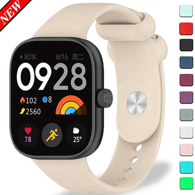 Pulseira de Silicone Original para Redmi Watch 4, Pulseira SmartWatch, Redmi Watch 4 Bracelet Band, Pulseira Acessórios Esportivos