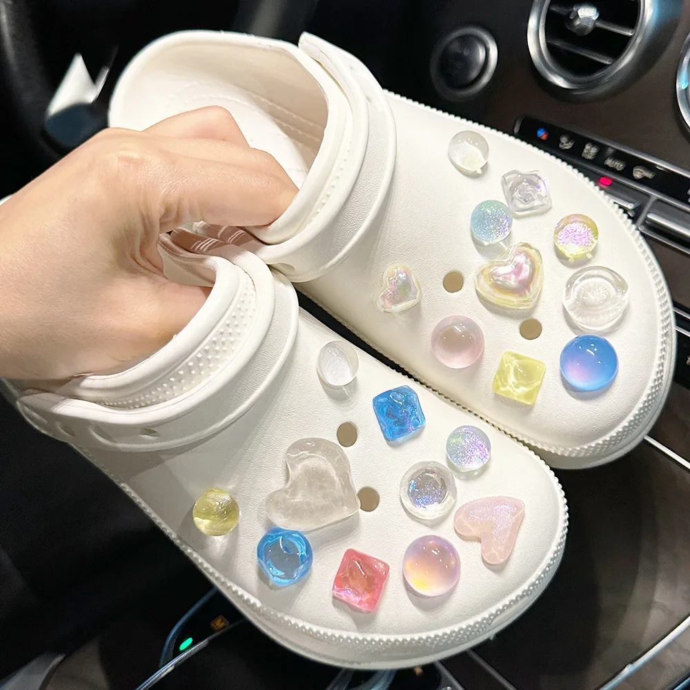 Shoe Charm DIY Pins Accessories Artificial Crystal Decoration Buckle for Hole Shoe Charms Set Accessories Kids Girls Gift