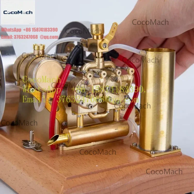 Horizontal Double Cylinder Water Cooled Engine Model for Laboratory Teaching Physics Experiment