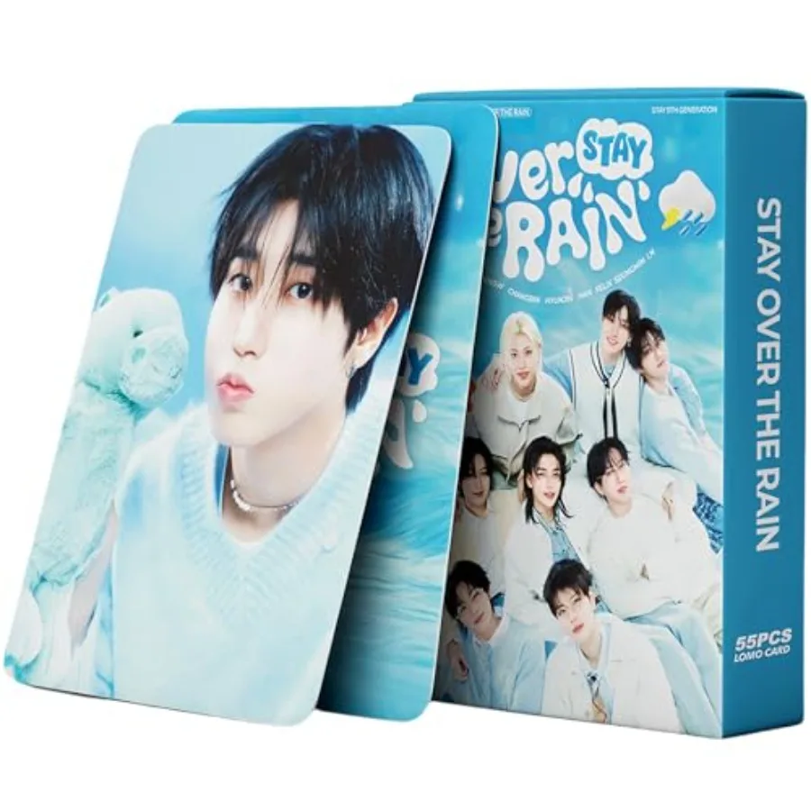 Stray Photocards KPOP Stay Over The Rain Album Cards 55PCS Stray 5th FanClub Photo Cards Giant Album HOP Greeting Card Straykid