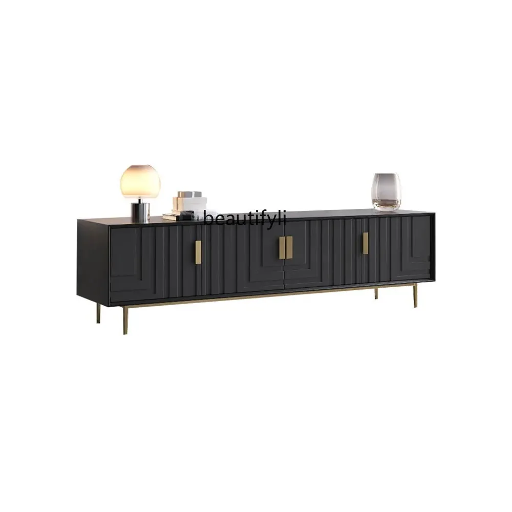 

Italian Minimalist Light Luxury TV Cabinet and Tea Table Living Room Home Storage Low Cabinet