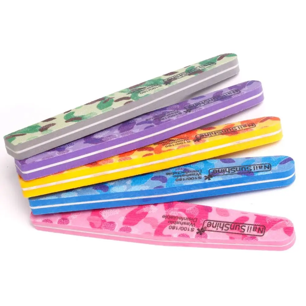 Professionel Colorful Sponge Nail Art Files Washable Double-sided Polish Strips Wear-resistant Waterproof Nail File Nail Polish