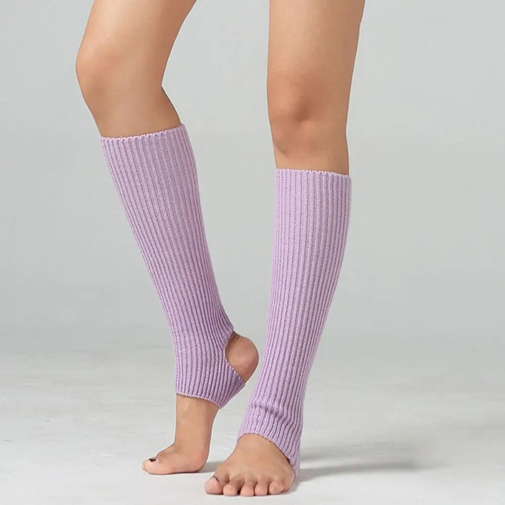 Calentadores de piernas de Ballet para mujer, cubiertas para pies de sección larga, calcetines latinos, calcetines para caminar, calcetines tejidos para ejercicio de Ballet, calcetines de Yoga
