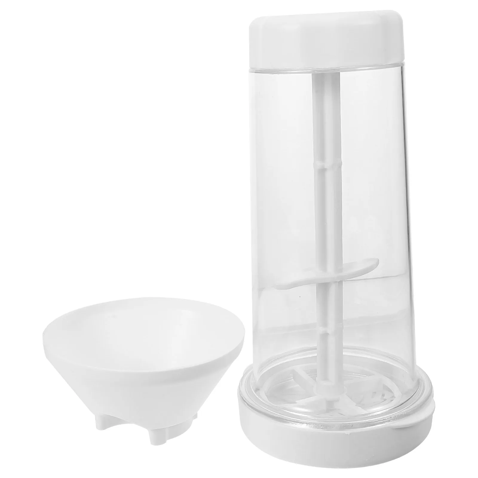 

Semi Automatic Flour Sieve Mixing Cup Plastic Hand Operated White 150ml Baking Tools Powder Sifter Kitchen Gadgets