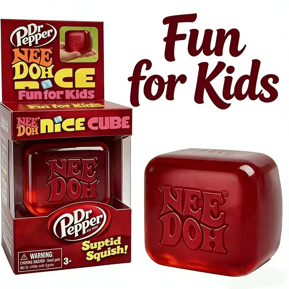 Dr Pepper X NeeDoh Nice Cube Squishy Weicher Fidget-Würfel Stressabbau Sensorisches Geschenk für Kinder und Erwachsene – Detail 4