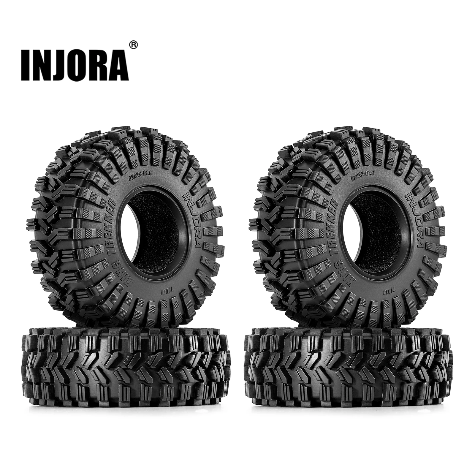 INJORA G2 62*22mm 1.0" Opony King Trekker do modeli RC Crawler 1/24 1/18 (T1014)