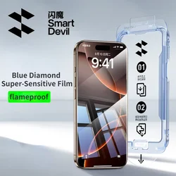 SmartDevil Dust-Free Cabin Screen Protector For iPhone 16 Pro Max 16 Pro HD Tempered Glass Film For iPhone 15 Plus 14 13