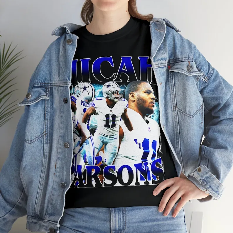 Vintage Micah Parsons shirt, Football shirt, Classic 90s Graphic Tees, Unisex, Vintage Bootleg, Gift, Retro EO89