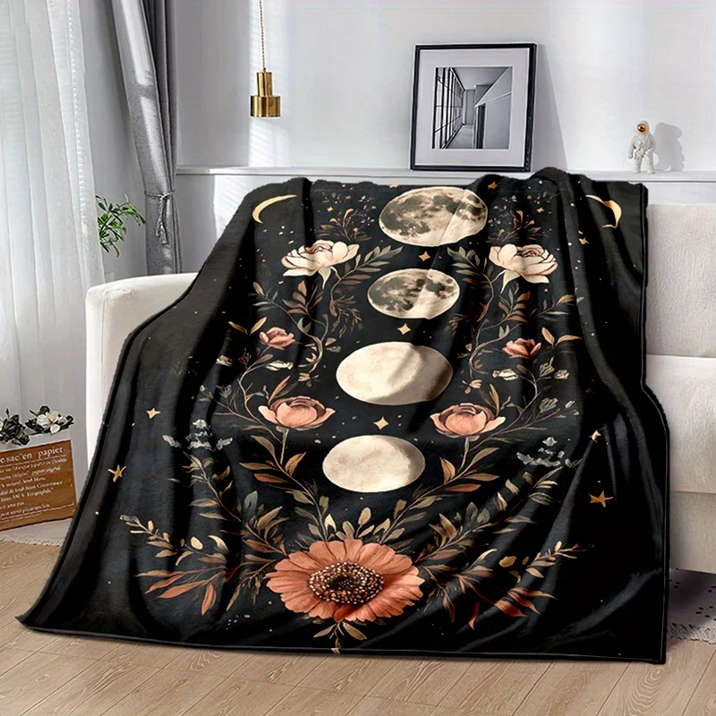 Flower Language Star Moon Blanket: Soft, Lightweight, and Versatile for All Seasons