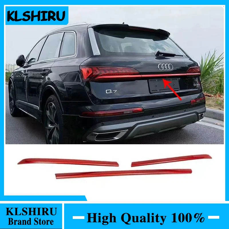 Beautify Fit for AUDI Q7 SQ7 2020-2021 2022 2023 Steel Black Rear Trunk Box Tail Gate Deocr Cover Trim Car Exterior Accessories