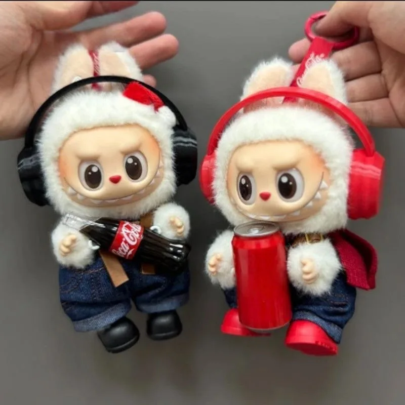 Macarone Color Earphone for Labubu Fashion Earphone Accessories Cotton Doll Earphone (excluding Doll and Clothing Accessories)