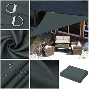 7M/5M/3M / 2M Segitiga Besar Kanopi Layar Naungan Matahari Tahan Air untuk Tenda Teras Taman Luar Ruangan Kain Kerai Kolam Renang 12 kanopi luar ruangan penjualan terbaik - №