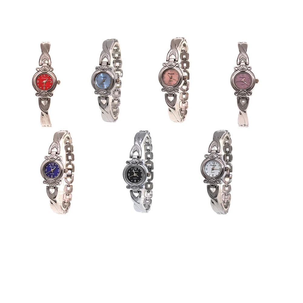 

7Pcs/Lot Women Bracelet Watch Small Dial Quartz Watch Popular Wristwatch Hour Luxury Ladies Watches