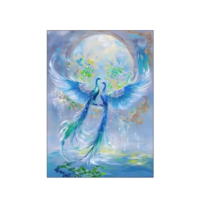 9ct 65X85cm phoenix Pre-Printed Cross Stitch Kit DIY Embroidery Set Handicraft Floss Needle Crafts