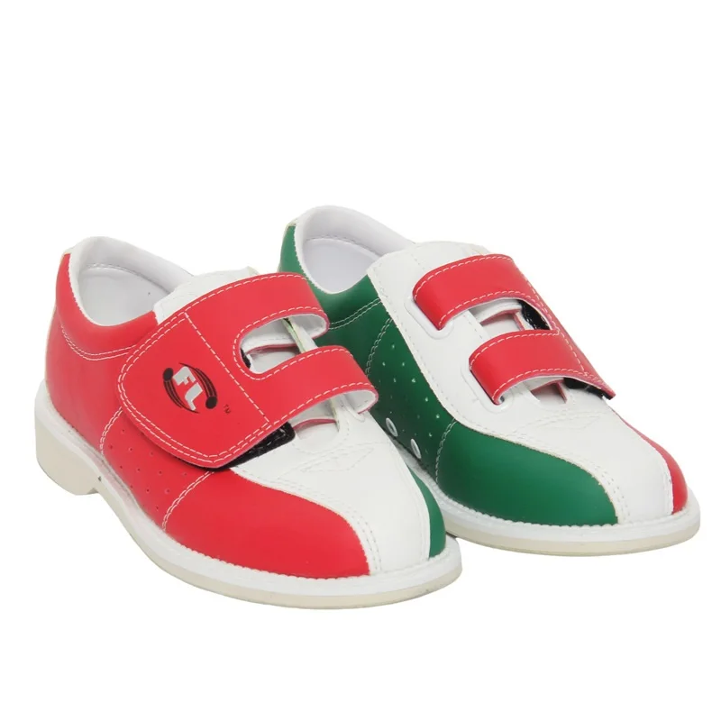 Bowling Shoes Men Shoes Leather Women Shoes Magic Tape Universal Sports Shoes Breathable Indoor Competition Bowling Sneakers
