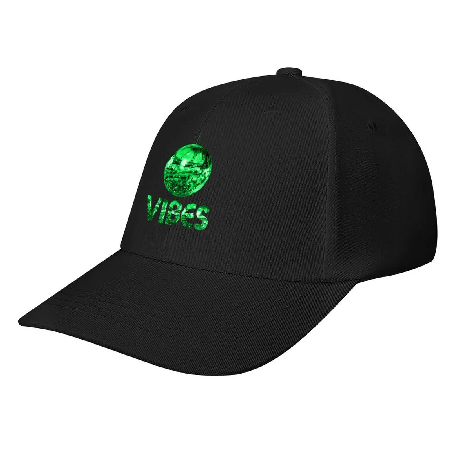 

1970s Green Discoball Vibes Baseball Cap hiking hat Icon Sunscreen designer cap Women's Beach Outlet Men's