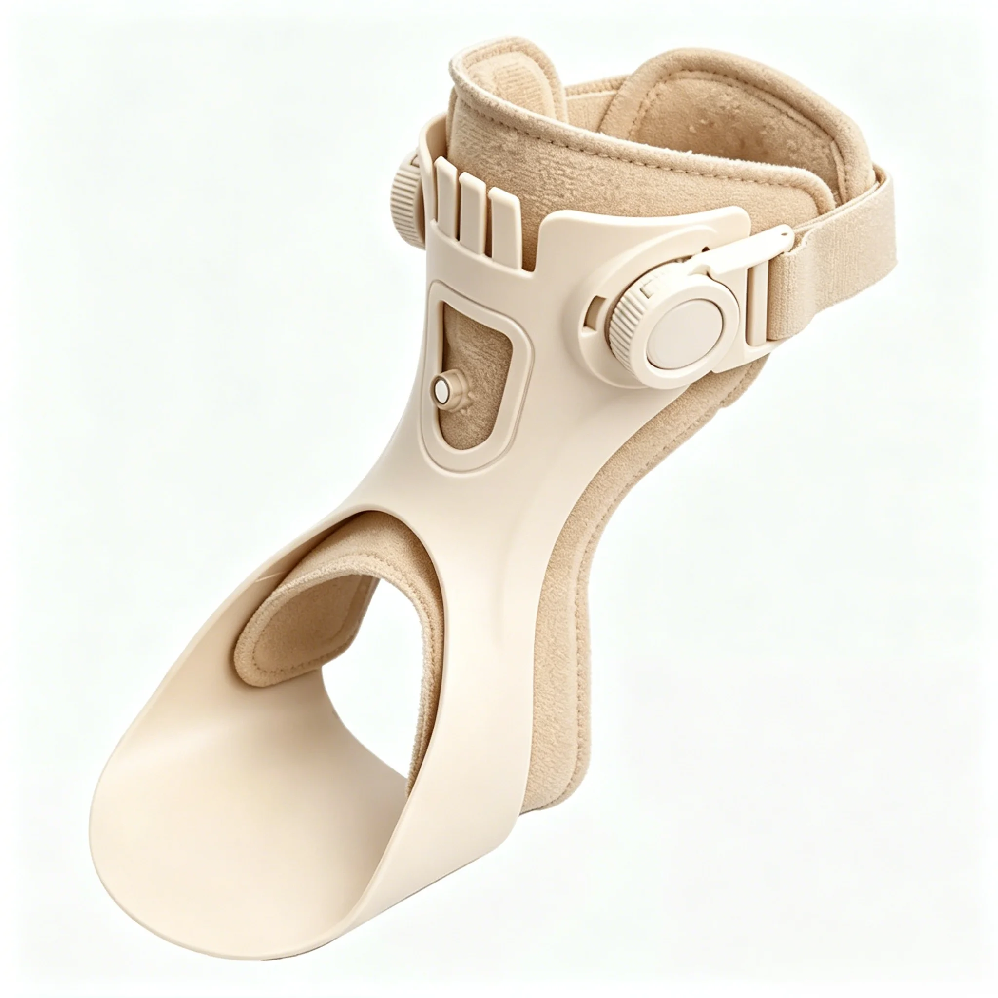 Image of AFO Fußheberschiene mit aufblasbarem Airbag, verstellbare Knöchelorthese mit Drehverschluss für Schlaganfall, Hemiplegie, Fußvarus und -valgus