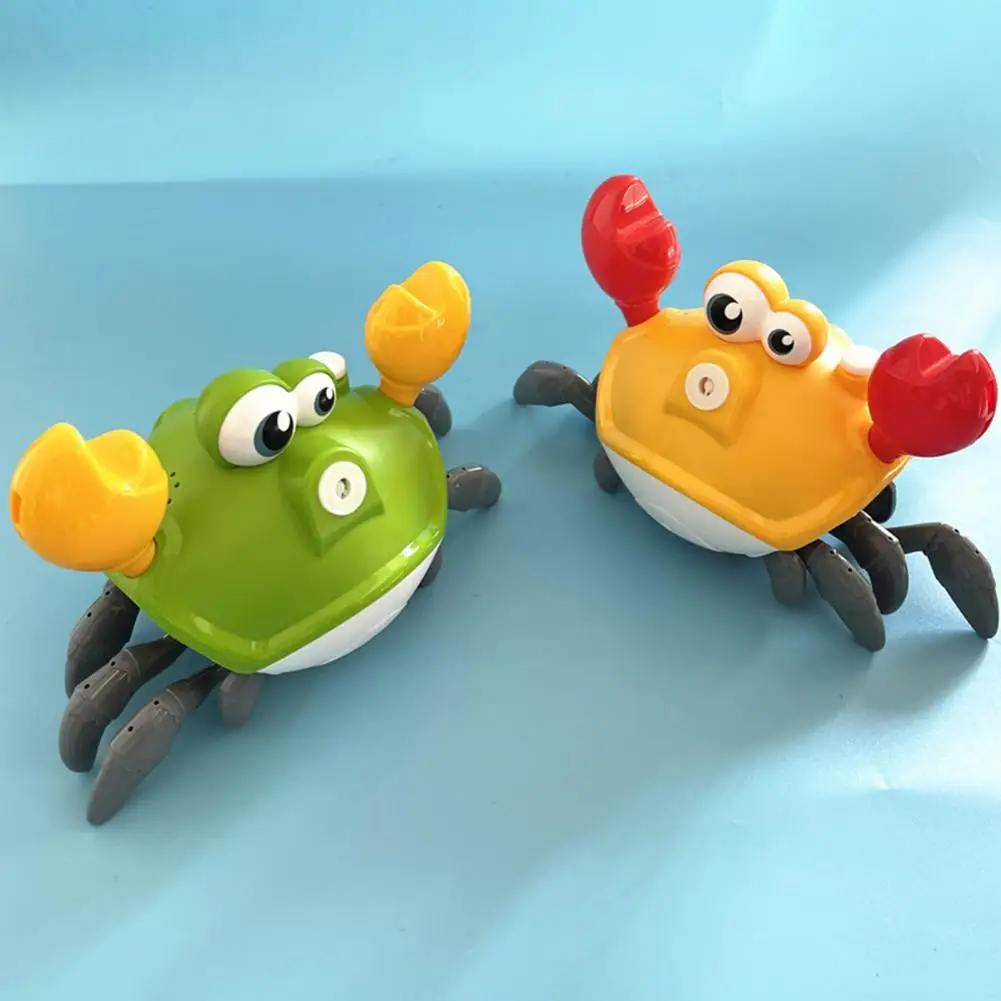 Crab-shaped Bubble Blower Electric Crab Bubble Machines with Led Lights Music Automatic Blower for Kids Fun Outdoor for Children