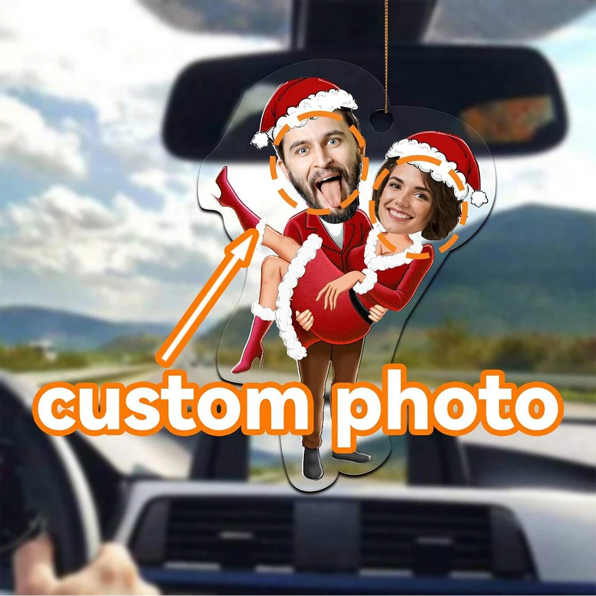 Персонализированное фотоукрашение на Рождество, семейные рождественские подарки, праздничные подарки, подарки для пар, индивидуальное украшение для фотографий