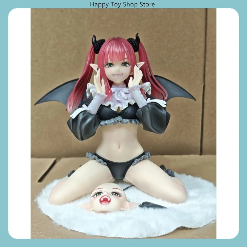 

13cm Sono Bisque Doll Wear Little Devil Kitagawa Marin Cos Liz Double Head Sculpture Anime Figure Model