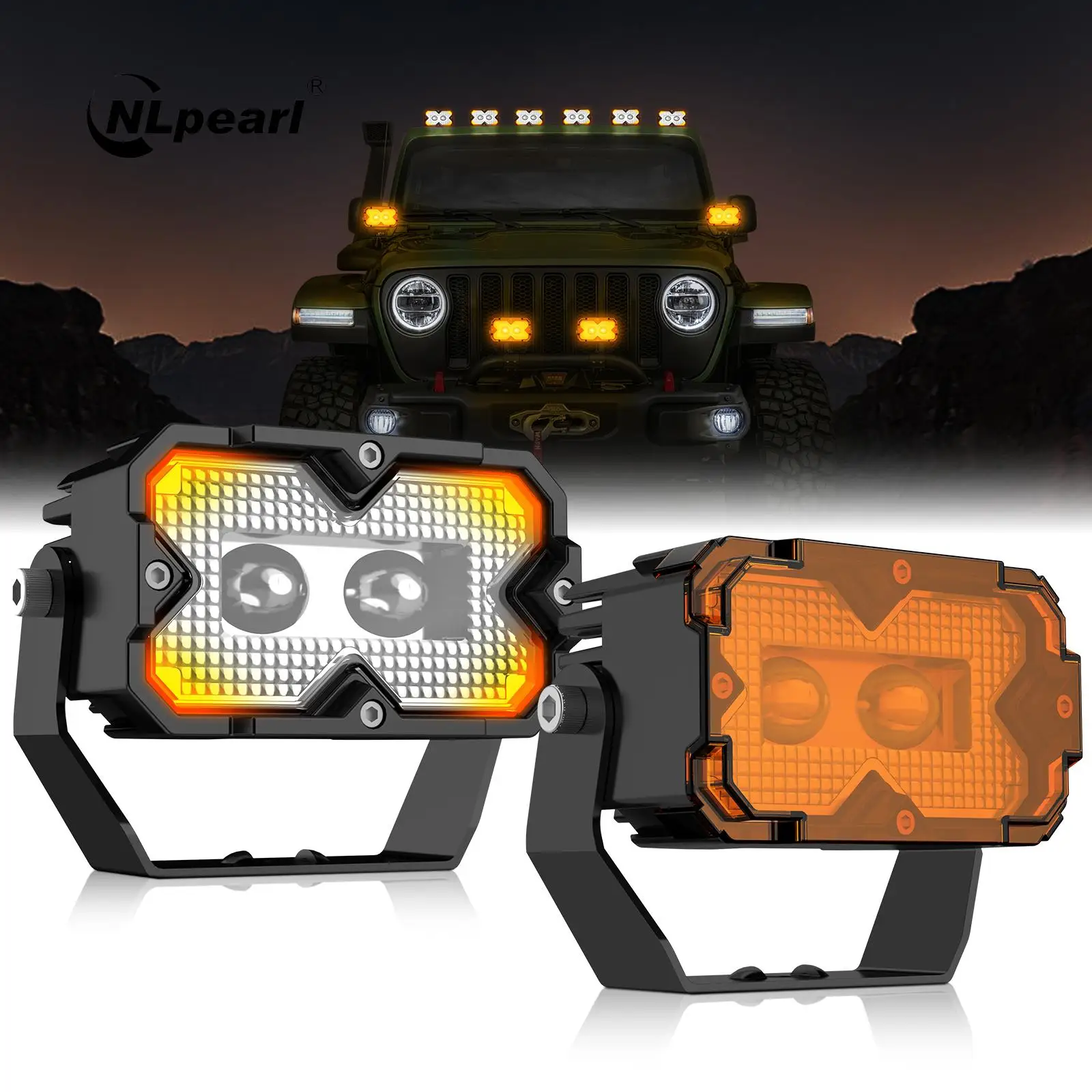 

3inch LED Work light Spotlight Fog Light for Off Road Truck 4x4 SUV ATV Car Jeep Motorcycle Headlight Combo light Yellow White