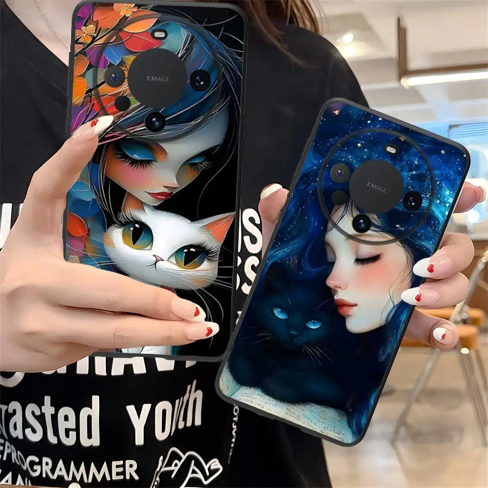 Girl Cat Kitten Art… - image