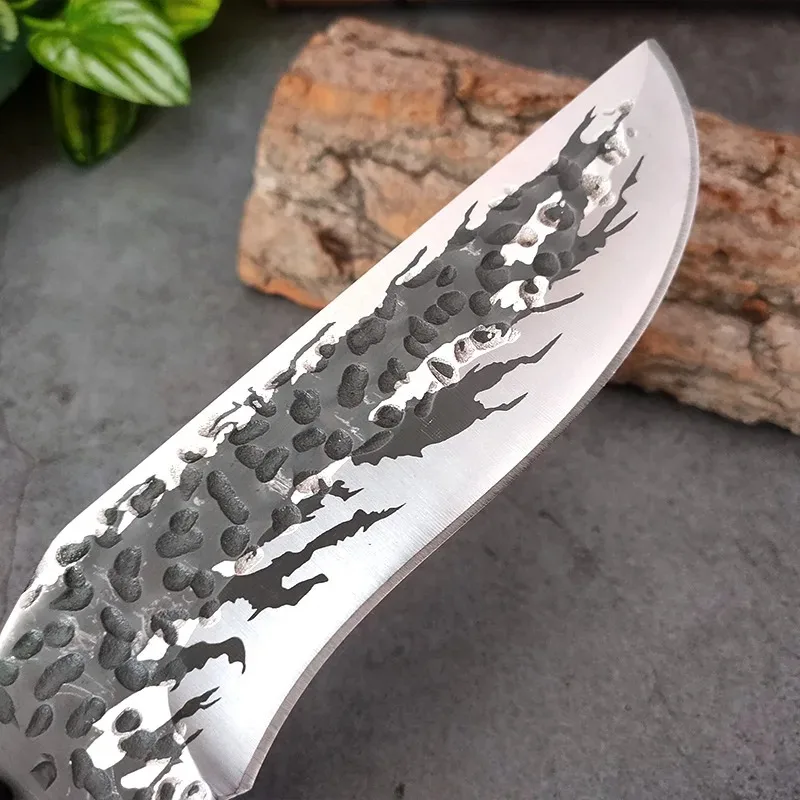 Meat Cleaver 5Cr15 Stainless Steel Kitchen Boning Knife Utensils Cutter Chef Slicing Knife Handmade Forged Butcher Fish Knife