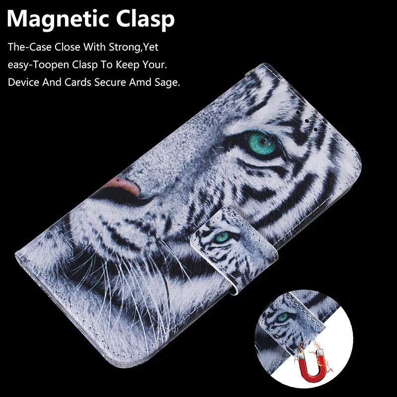 Painted Flip Magnetic Case For Motorola Moto Edge 30 40 50 Pro Neo Lite 20 50 Fusion s30 30 50 Ultra 5G Edge 2024 5G Phone Cover