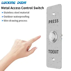 S403D-2 Door Exit Button Release Push Switch Stainless Steel Alloy exit button IP65 Waterproof for Access Control System