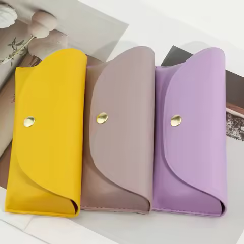 Fashion PU Leather Candy Cover Sunglasses Case for Women Men Glasses Portable Soft Glasses Pouch Bag Accessories Glasses Box