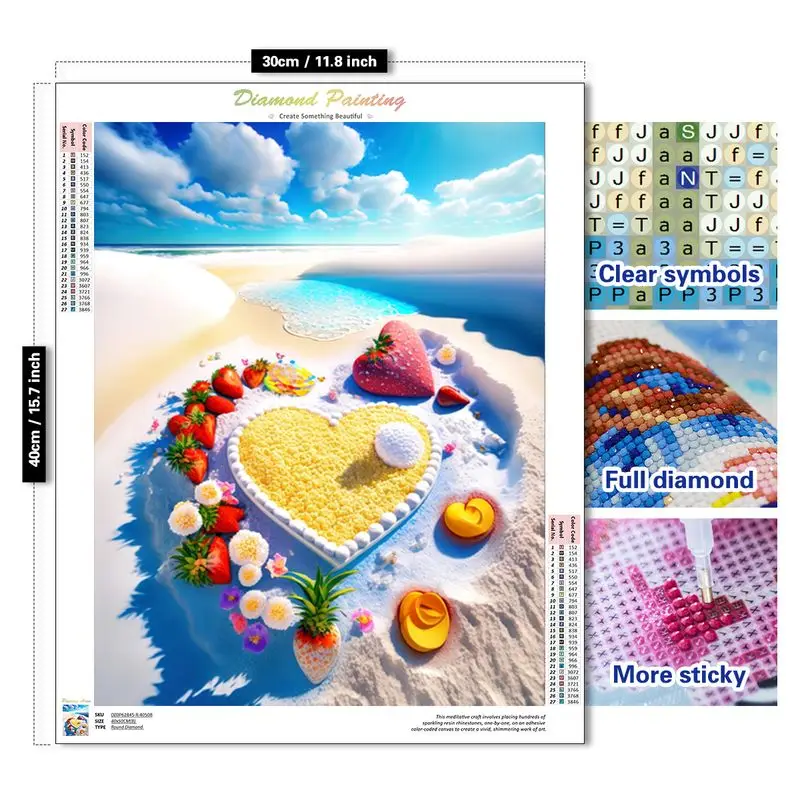 GATYZTORY Diamond Embroidery Fantasy Beach Scenery Cross Stitch Diamond Painting  Rhinestone Picture Home Decoration