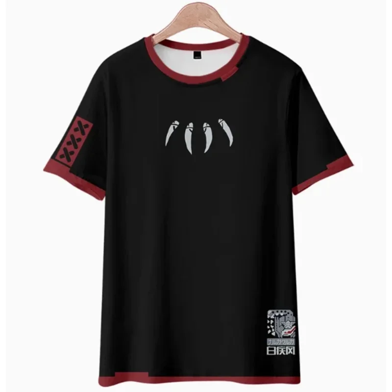 

202-и аниме MONSTER HUNTERS X Soulseer Mizutsune футболка с короткими рукавами, летний карнавальный костюм, повседневные студенческие свободные топы