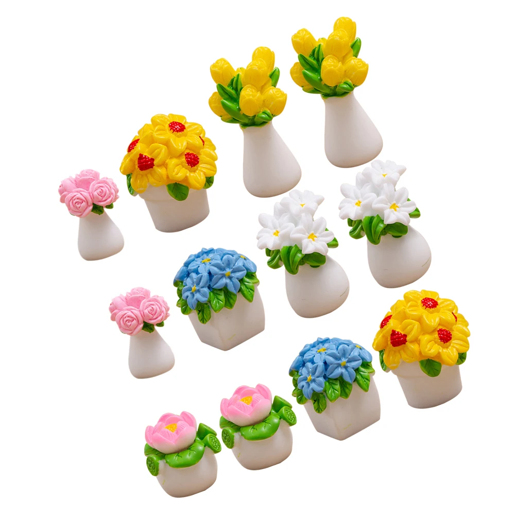 

Artificial Flower Ornament Decorations Mini Bonsai Model Potted Plant Dollhouse Miniature