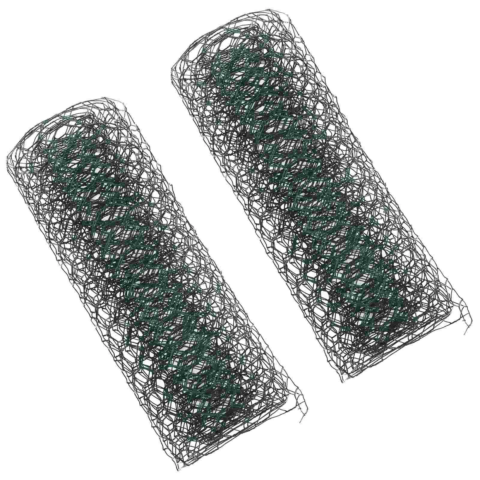 2 Rolls Flowers Arrangement Chicken Wire Mesh Green Iron for Floral Arrangements