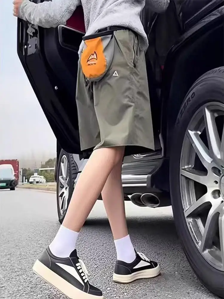 

Mens Camouflage Nylon Qui Dry orts Summer Tee-Proof Soft ell Outdoor Sports Five-Quarter Length Straight Leg Casual P...