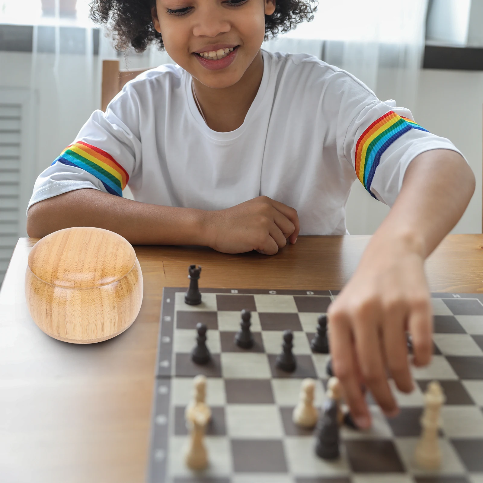 

Go Bowls for Stones Chess Holder Accessories Game Bamboo Storage Container Cans