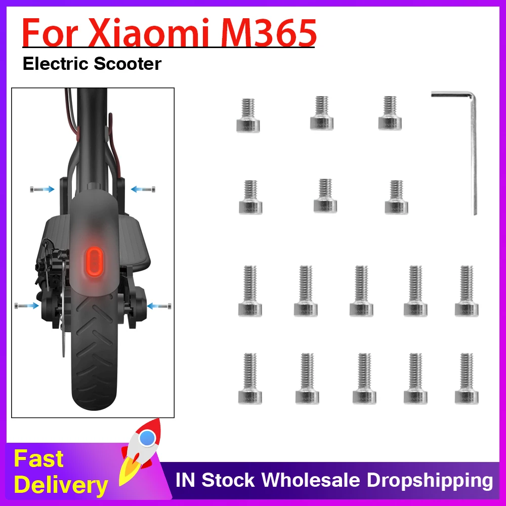 16PCS Wheel Hubs Cover Screws Shell Protective Case Cover Screw With Tool for Xiaomi Mijia M365 Electric Scooter Parts