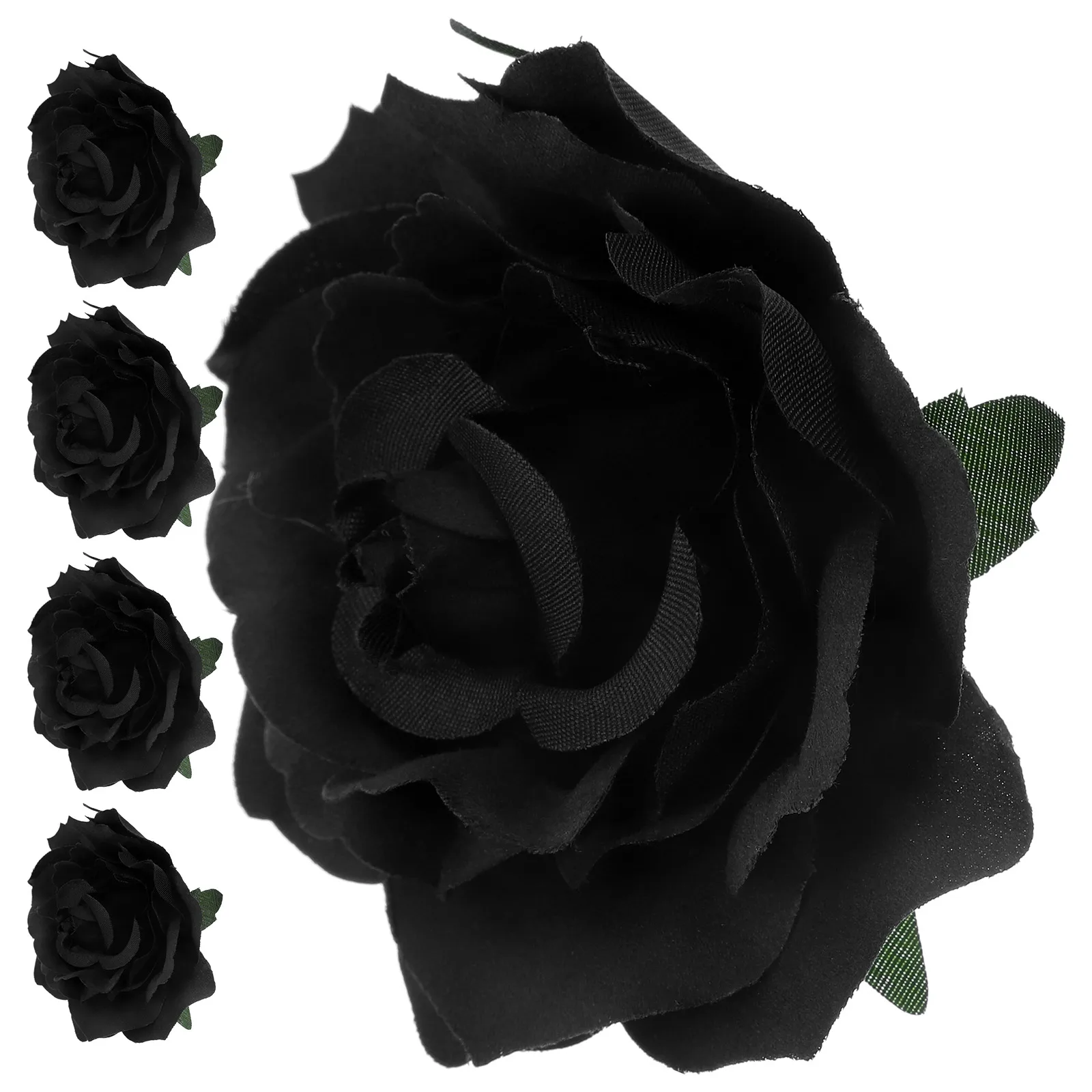 

5pcs Rose Brooch Lifelike Corsage Artificial Flower Bride Wedding Dress Accessories Elegant Hair Clip Floral Hair Tools