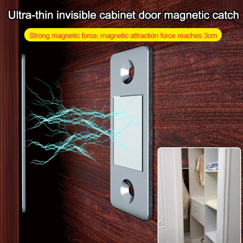 Household Invisible Slim Door suction Bumper Drawer No punch Magnetic Attraction Cabinet Suction